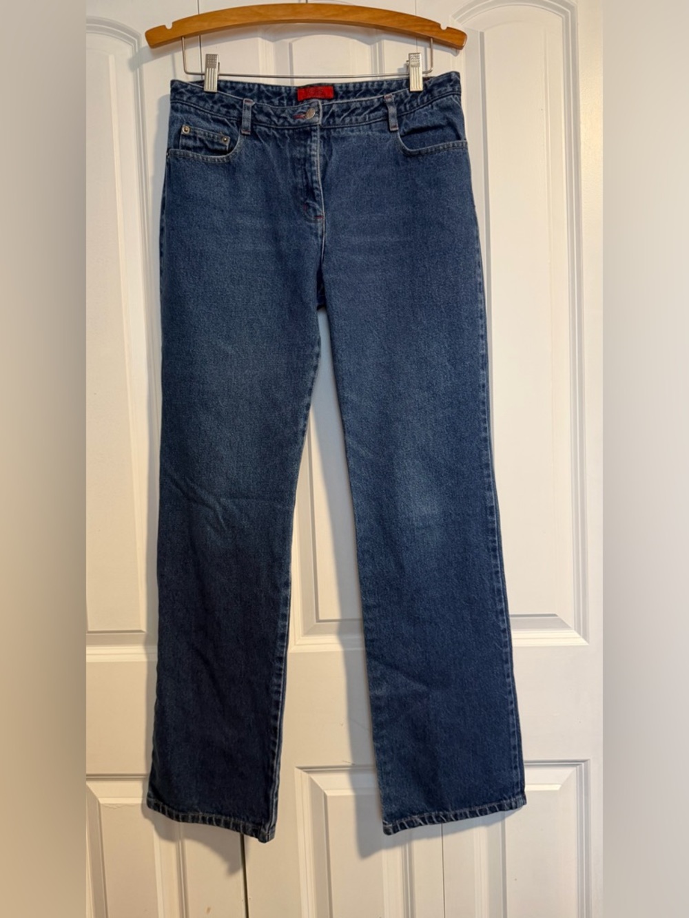 BCBGMaxAzria Dark Blue Straight-Leg Jeans